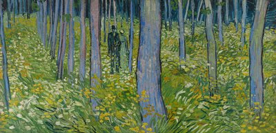 Sotobosque con dos Figuras de Vincent van Gogh