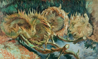 Cuatro girasoles marchitos de Vincent van Gogh