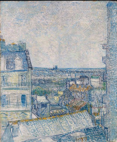 Vista desde la ventana del artista, Rue Lapic; Vue de la Chambre de l