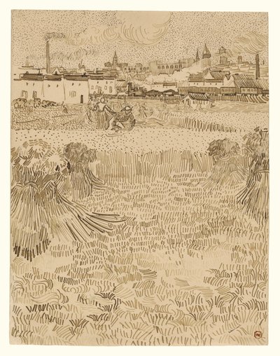 Vista desde los campos de trigo de Vincent van Gogh