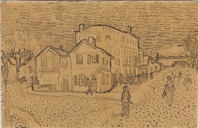La casa de Vincent en Arles, de una carta a su hermano Theo, ejecutada en Arles, 1888 de Vincent van Gogh