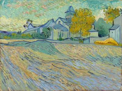 Vista del asilo y la capilla de Saint-Remy, 1889 de Vincent van Gogh