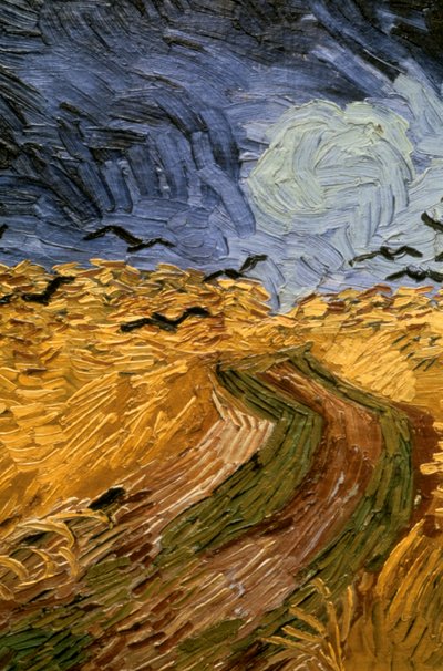 Campo de trigo con cuervos (detalle), 1890 de Vincent van Gogh