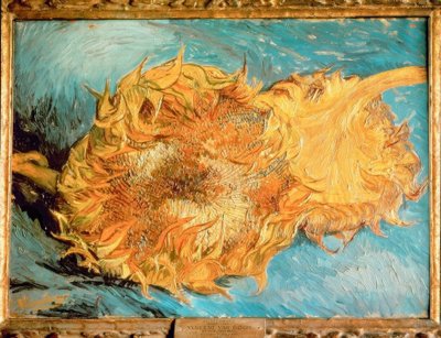 Dos girasoles cortados de Vincent van Gogh