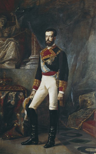 Retrato de Amadeo I Rey de España de Vincente Gonzalez Palmaroli