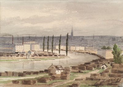 El canal del Danubio en Viena de Vincenz Havlicek