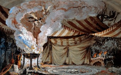 Boceto para la bóveda del Teatro Sociale de Bérgamo (acuarela) de Vincenzo Bonomini