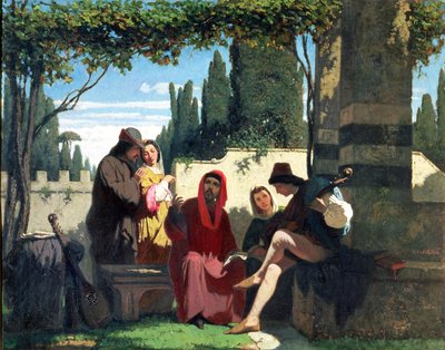 Trovadores Florentinos en el siglo XIV, 1860 de Vincenzo Cabianca