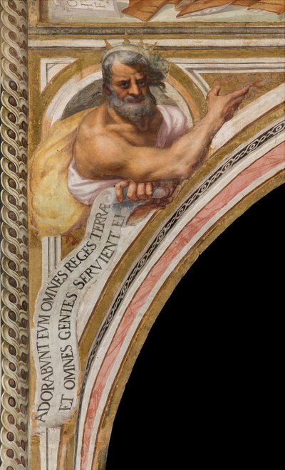 Nave central, Pluma Quinta Campata Norte, Vincenzo Campi 1573, Busto con Profeta de Vincenzo Campi