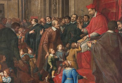 Milán, Iglesia de San Francesco da Paola, Fratelli Campi, San Carlo establece la escuela de doctrina cristiana de Vincenzo and Campi Antonio Campi