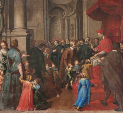 Milán, Iglesia de San Francesco da Paola, Fratelli Campi, San Carlo establece la escuela de doctrina cristiana de Vincenzo and Campi Antonio Campi