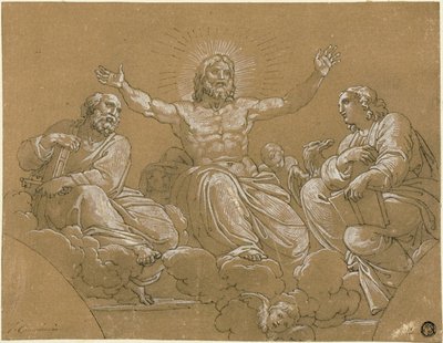Cristo en gloria con santos de Vincenzo Camuccini