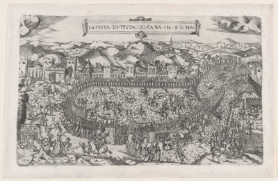 Speculum Romanae Magnificentiae: Juegos de carnaval en el Monte Testaccio en Roma de Vincenzo Luchino