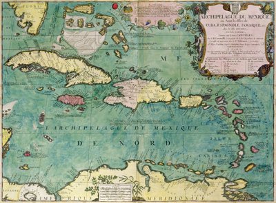 Mapa del Archipiélago Mexicano de Vincenzo Maria Coronelli