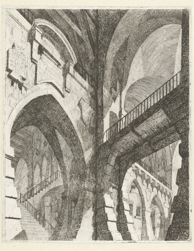 Interior de un edificio
Caprici di Scene Teatrali (título de la serie) de Vincenzo Mazzi
