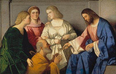 La entrega de las llaves a San Pedro de Vincenzo di Biagio Catena