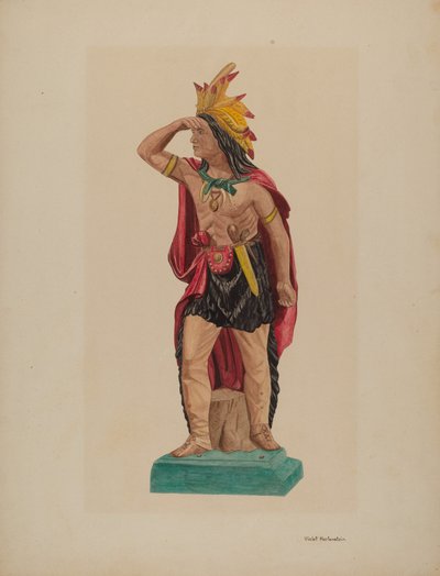Indio de tienda de cigarros, c. 1941 de Violet Hartenstein