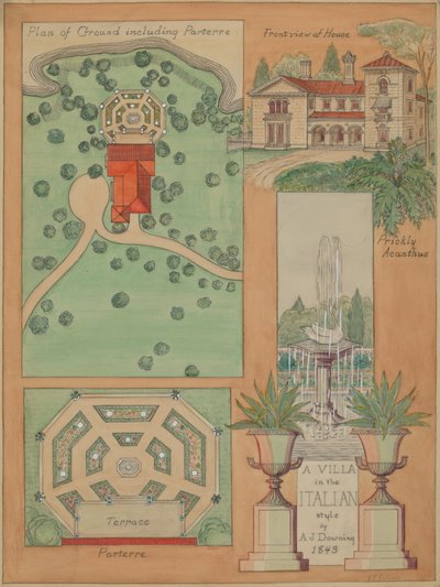 Villa de estilo italiano, c. 1936 de Virginia Richards