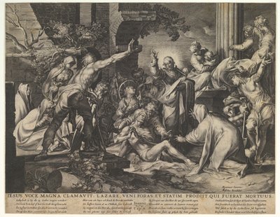 Resurrección de Lázaro, copia inversa de Vischer