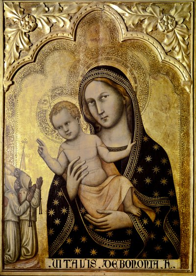 Virgen con el Niño. 1345-1350. (temple y oro sobre tabla) de Vitale da Bologna