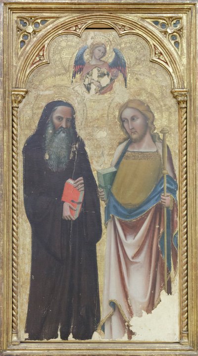 San Antonio Abad y Santiago el Mayor, c.1350 (temple sobre tabla) de Vitale da Bologna