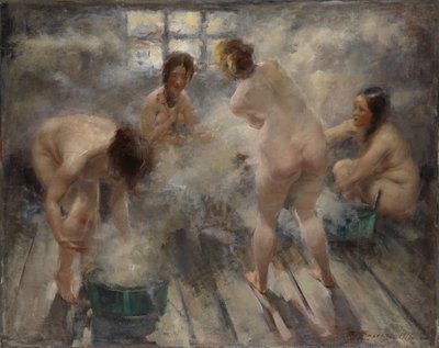 En una banya rusa, 1916 de Vitali Gavrilovich Tikhov