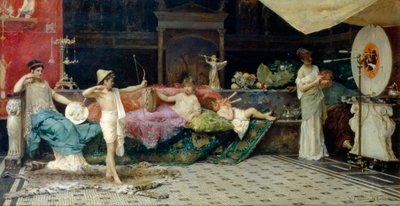 Niños romanos en el tiro con arco bajo techo de Vitorio Capobianchi