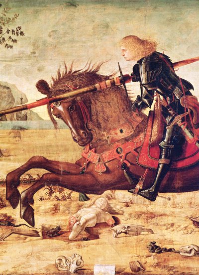 (detalle) de San Jorge matando al dragón, c.1502-07 de Vittore Carpaccio