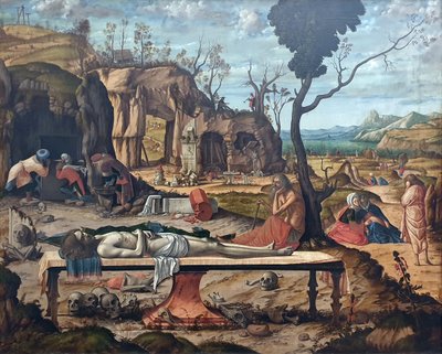 Alemán: Die Grabbereitung Christi Preparación de la tumba de Cristo de Vittore Carpaccio