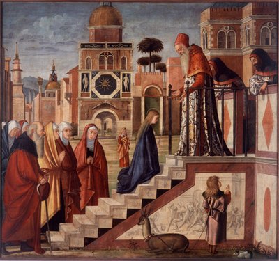 Presentación de la Virgen en el Templo de Vittore Carpaccio