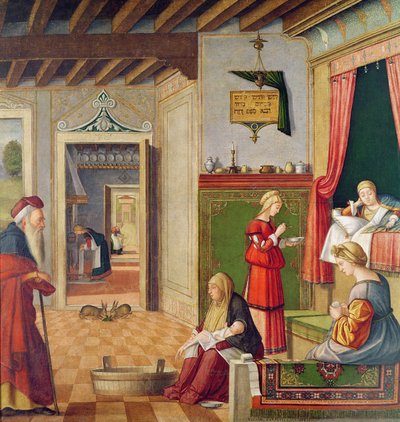 El Nacimiento de la Virgen de Vittore Carpaccio