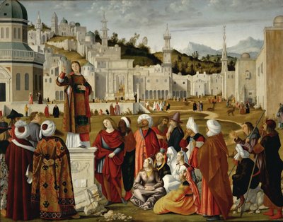 El Sermón de San Esteban en Jerusalén de Vittore Carpaccio