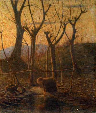 El arroyo cálido o La lavandera de Vittore Grubicy de Dragon