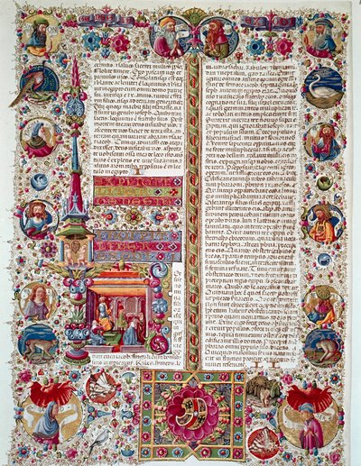 Página del manuscrito de la Biblia de Borso d