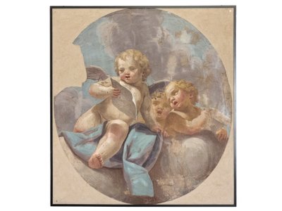 Frescos de ángeles, originarios de la iglesia de San Agustín de Vittorio Maria Bigari