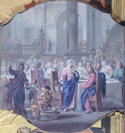 Las bodas de Caná, por Vittorio Maria Bigari (1692-1776) de Vittorio Maria Bigari