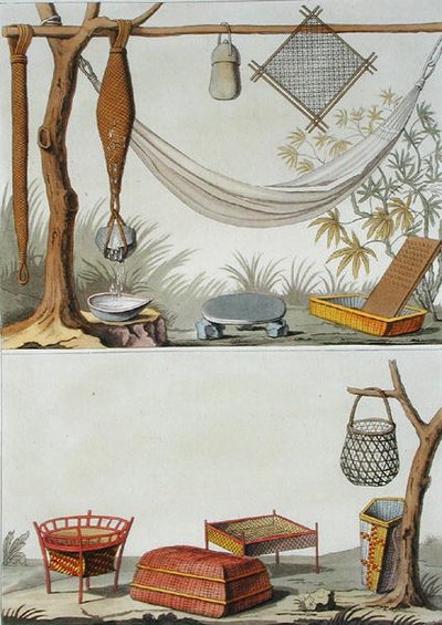 Herramientas Domésticas y Muebles, Tribu Carib, Antillas Holandesas, lámina 69 de 