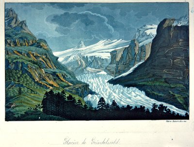 Glaciar de Grindelwald, ilustración de 