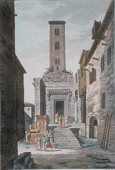 Templo de Esculapio, Split, Yugoslavia, c.1820 de Vittorio Raineri