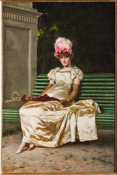 La espera (óleo sobre lienzo) de Vittorio Reggianini