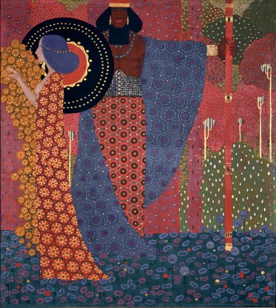 Princesa y guerrero Serie de Las mil y una noches, 1914 de Vittorio Zecchin