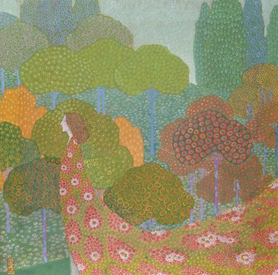 Primavera, c.1911 (témpera y oro sobre lino) de Vittorio Zecchin