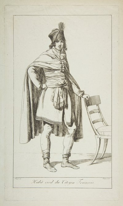 Vestimenta civil del ciudadano francés, 1794 de Vivant Denon