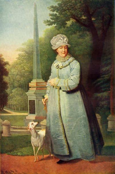 Retrato de Catalina II en el parque Tsarskoye Selo, c. 1810 de Vladimir Borovikovsky