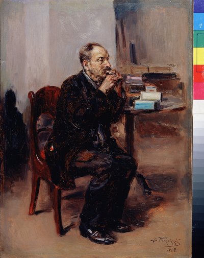 Degustación de tabaco. (Cata de Tabaco). Pintura de Vladimir Yegorovich Makovski (Makovsky, Makovskij) (1846-1920), huile sur toile de Vladimir Egorovic Makovsky