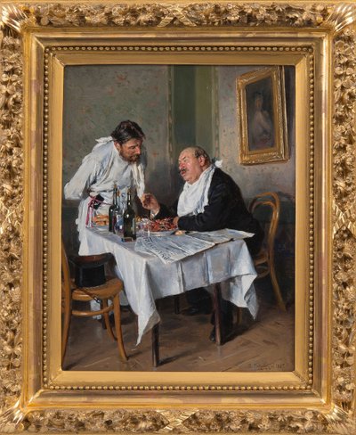 En un restaurante de Vladimir Egorovic Makovsky