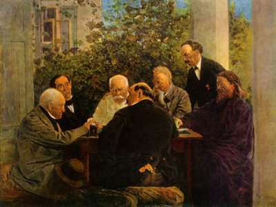 El juego de cartas, finales del siglo XIX-principios del siglo XX, 1965 de Vladimir Egorovic Makovsky
