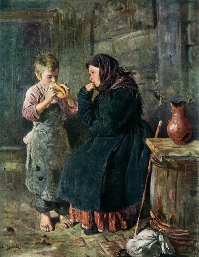El encuentro de madre e hijo, 1883 de Vladimir Egorovic Makovsky