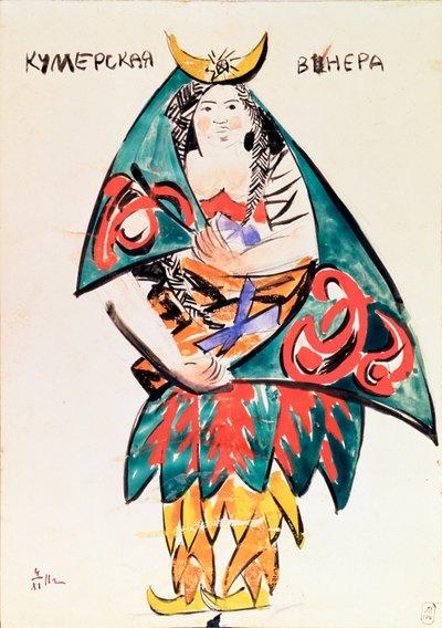 Venus paino - vestuario preparatorio para el papel teatral "zar maksemyan" de Vladimir Evgrafovich Tatlin