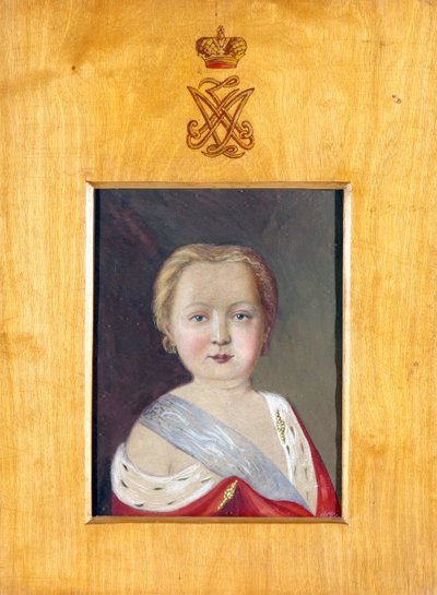 Retrato de Alejandro I de niño de Vladimir Ivanovich Hau